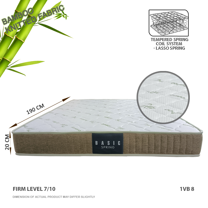 8 Inch Bamboo Knitted Spring Mattress 1B